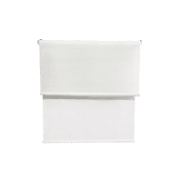 Genérico - Cortina Roller Blackout 2 Paños 120X240 Doble Visillo Blanco Sin Cenefa