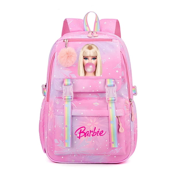 New Barbie Boy Girl Kids School Book Bags Women Bagpack Teenagers Schoolbags Canvas Travel Laptop Backpack