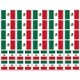 thumbnail image 1 of Tatuajes Temporales PremiumTT Bandera de México 40 piezas Impermeables, 1 of 4