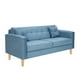 thumbnail image 2 of Sofa New Retro 3c + 2 Pouf Felpa 05 Azul Petroleo, 2 of 6
