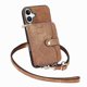 thumbnail image 3 of Funda Tipo Cartera con Correa Cruzada para iPhone 16 Protección Contra Golpes Marrón, 3 of 6