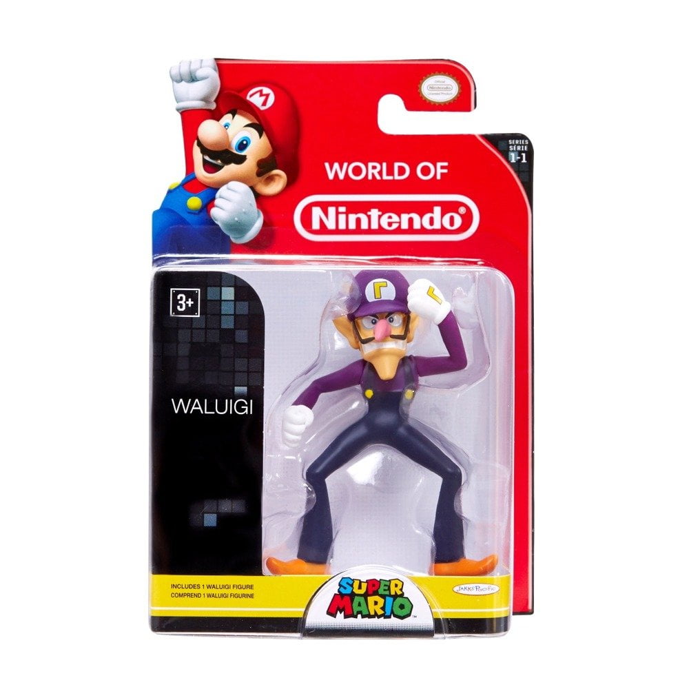 Figura De Acción Nintendo World Of Nintendo Waluigi Series 1-1