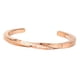 thumbnail image 5 of Nunca te rindas Twist Open Bangle Mujeres Hombres Pareja Joyas Oro rosa, 5 of 5