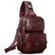 thumbnail image 1 of Bolso Bandolera CENUNCO de Cuero Cruzado Marrón Oscuro, 1 of 6