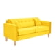 thumbnail image 2 of Sofa New Retro 3c + 2 Pouf Felpa 05 Amarillo, 2 of 6
