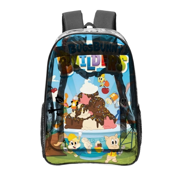 Constructores De Bugs Bunnymochila Transparente Temática Resistente Y Duradera Bolsa See through Para Trabajo Deporte Universidad Y Viaje 31 × 43 Cm