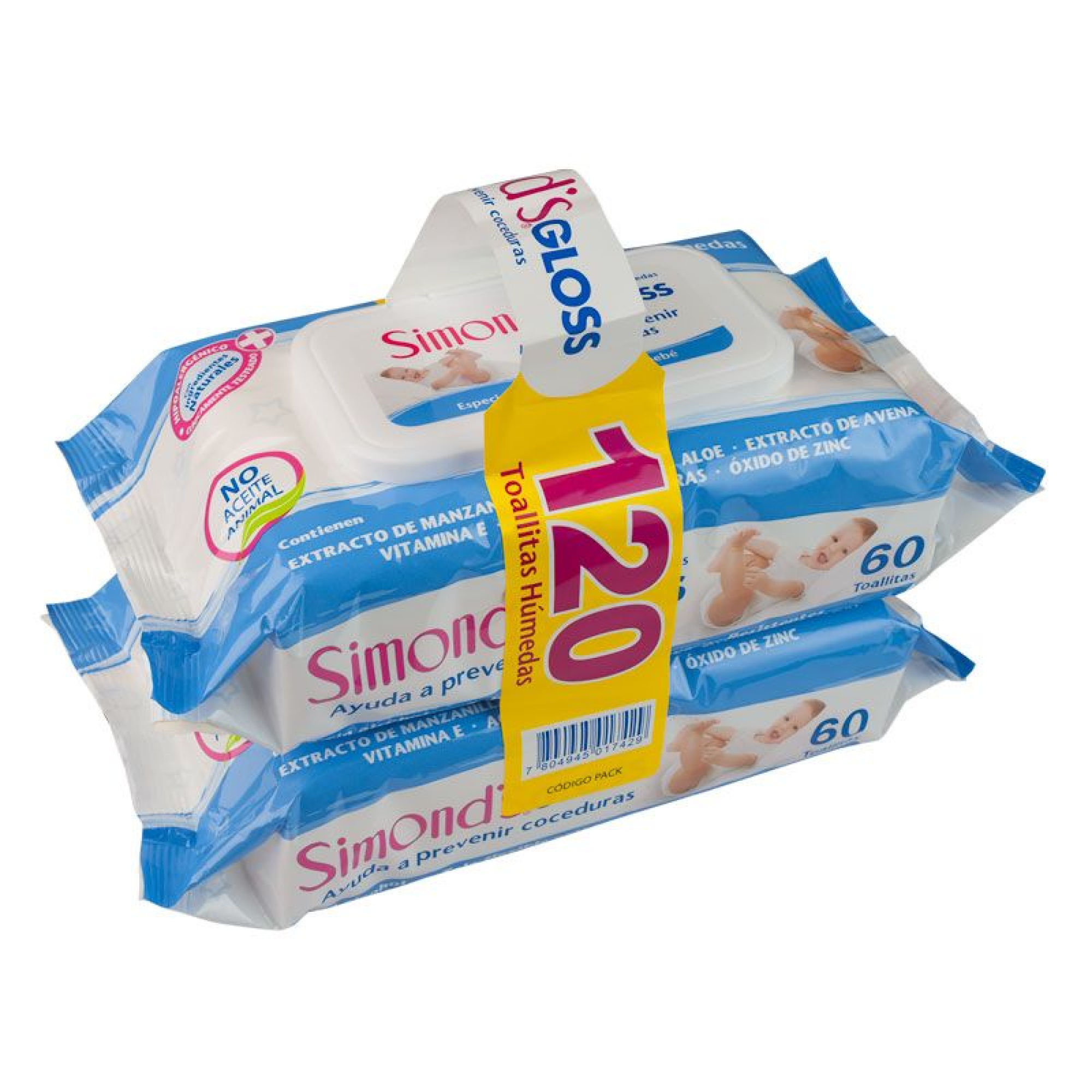 Toallitas Húmedas Simond's Gloss, Pack