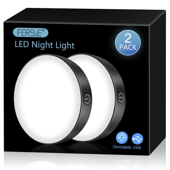 Tap Light Verswe, recargable, 6000 K, 1000 mAh, paquete de 2