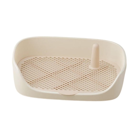 Pets Caja De Arena Bandejas De Arena Easy Clean Loo Dogs Aseo Entrenamiento Orinal Bandeja Beige 40x30x11cm