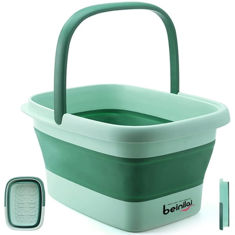 Lavabo Plegable Para Pies Beinilai Green De 15 Litros De Capacidad