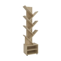 Fmfurniture - Librero 116,1X30,5X21 Cm Café Claro