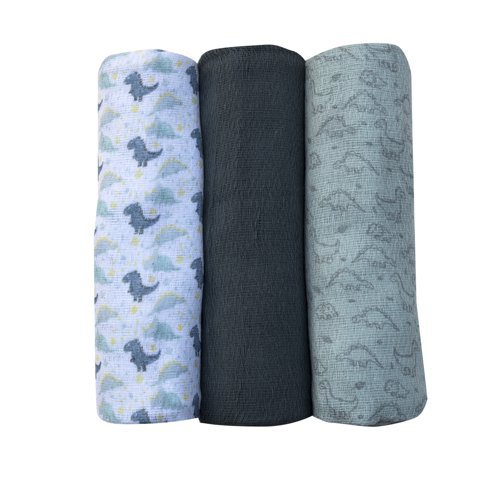 Pumucki - Set De 3 Pañales De Algodón Estampado