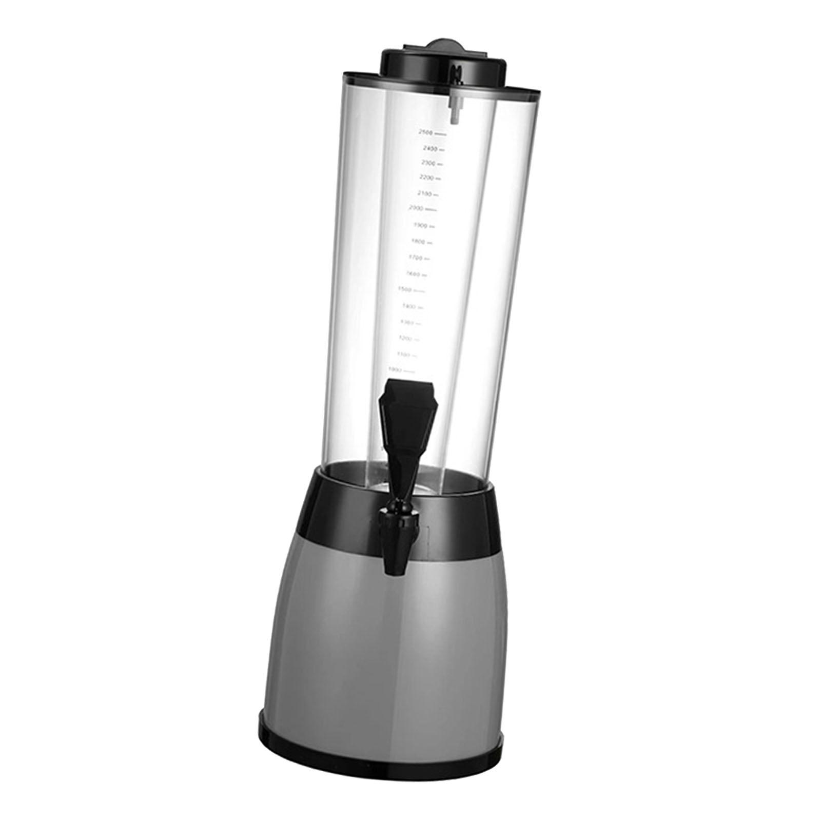 Bothyi - Beer Tower Dispensador De Cerveza Mimosa Con Grifo Integrado De 2,5 L Para Cocinas, Fiestas En Casa, Plata