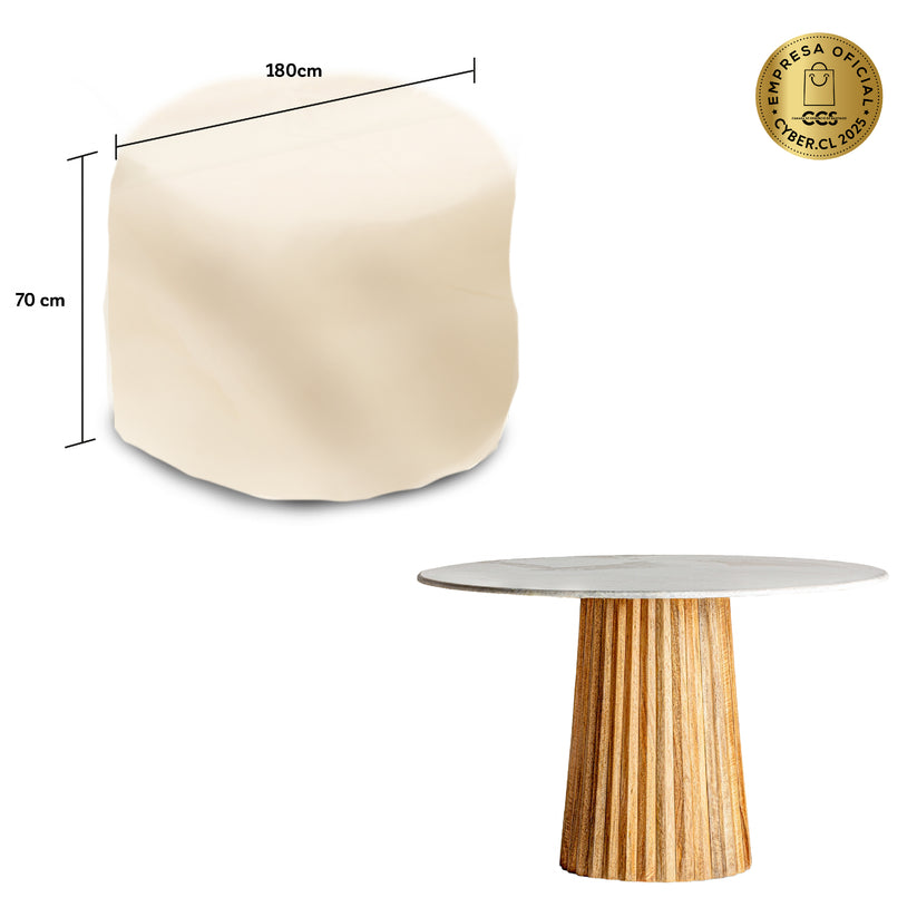 Cwagen - Cobertor Funda De Mesa Redonda Xl Tapado Covers - Wagen Covers