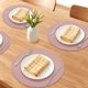 thumbnail image 2 of REGALWOVEN Juego de 6 Manteles Redondos Rústicos Tejidos para Decoración de Mesa de Comedor, Lavables, Limpiar con Paño, Rosa 15x15 pulgadas, 2 of 6