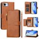thumbnail image 1 of Funda Billetera Cremallera para iPhone 17e con Porta Tarjetas, Soporte y Correa Marrón, 1 of 5