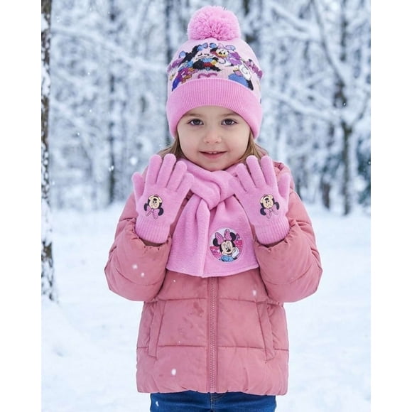 Set Invierno Niños niñas Gorro,Bufanda,Guantes Térmico03