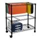 thumbnail image 3 of Carrito de archivos Oceanstar portátil de 2 niveles, metal laminado negro, 3 of 7