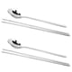 thumbnail image 1 of Palillos De Acero Inoxidable Coreano Cuchara Cubiertos Cubiertos Cubiertos Utensilios, 1 of 4