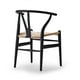 thumbnail image 4 of Silla De Madera Wishbone Asiento de cuerda LF9-01 - Negro/Natural, 4 of 6