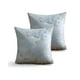 thumbnail image 3 of Pack De 2 Fundas De Cojines Satin Diseño Hojas 45cm X 45 Cm Celeste, 3 of 4