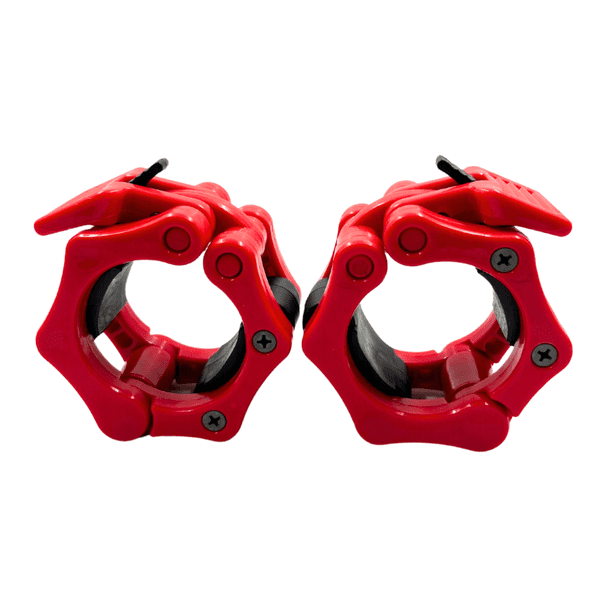 Par de collarines para barra olímpica Rojo