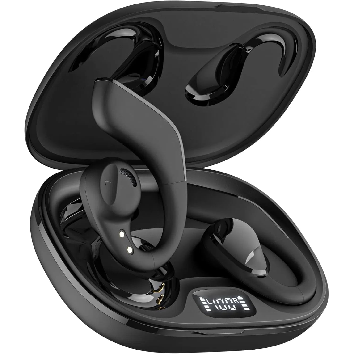 Aaronmei Auriculares Inalámbricos Open-ear Bluetooth Negro