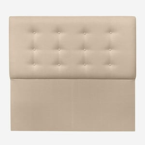 Espacio Hogar - Respaldo Botone Premium 1 Plaza Lino Beige