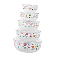 Bothyi - Juego De 5 Tazones Para Mezclar De Cocina Multiusos Con Tapas Para Pasteles, Repostería Y Aperitivos.