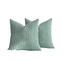 Genérico - Pack De 2 Fundas De Cojines Diseño De Maiz 45Cm X 45 Cm Verde Menta