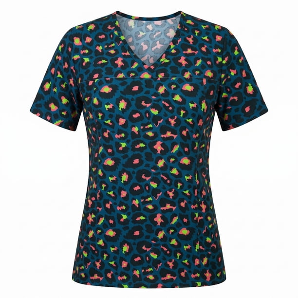 Delantal Mujer tela elasticada estampada Animal Print. Combina con Verde Petróleo - Art. 2499