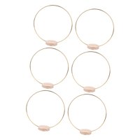 Bothyi - 6X Central De Aro Floral Con Corona De Boda De Soporte De Madera Para Festival De Fiesta Dia 25Cm