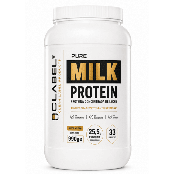 Proteina Pura de Leche 100% Milk Protein 2.2lb Clean Label Sin Sabor