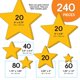 thumbnail image 5 of Cartulina dorada Star Cutouts FreshCut Crafts, 240 piezas, 5 of 7