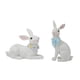 thumbnail image 2 of 2 Piezas Estatuas De Conejo De Pascua Lindas Figuras De Conejo De Pascua Para Oficina Interior Blanco, 2 of 5