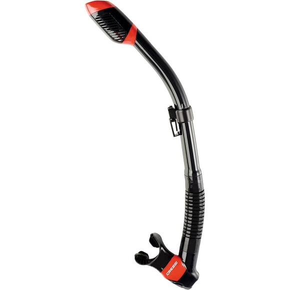 Snorkel Cressi Supernova Dry negro/rojo