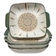 thumbnail image 1 of Pack 4 Plato Sopero Hondo Decorativ Diseño Flor Asa Cuadrado Crema Lisa, 1 of 2