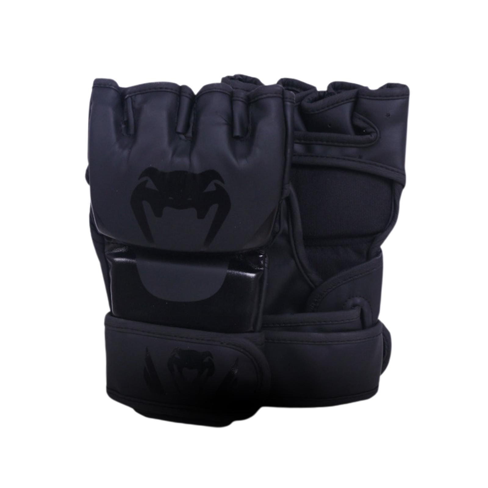 Ioensy - Guantes Mma Sparring Gear Guantes De Boxeo Impermeables Para Adultos Unisex Hombres Mujeres Negro