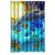 thumbnail image 1 of Cortina de ducha con diseño de ballena, pez, olas y luna, con ganchos, tamaño 48 x 72 pulgadas, 1 of 3