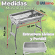 thumbnail image 3 of Mini Parrillera Portátil Acero Inoxidable Plegable A Carbón, 3 of 7