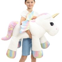 Almohada Peluche Ffxiong Unicornio Gigante 110 Cm Alas