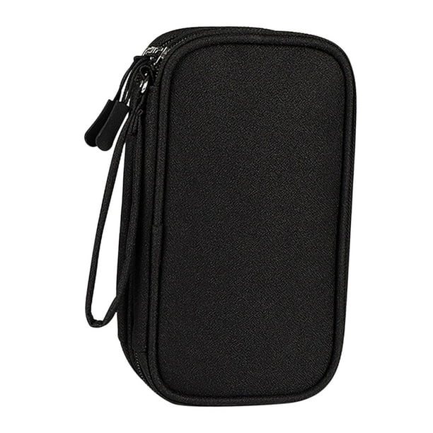 Organizador de cables de viaje Organizador de accesorios tecnológicos Bolsa de transporte de dispositivos electrónicos para teléfono Accesorios digita Pequeño negro