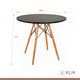 thumbnail image 5 of Comedor Mesa Eames Redonda Negra 100cm + 4 Sillas Eames Negras, 5 of 8