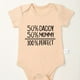 thumbnail image 1 of Baby Girls Casual "50% Daddy 50% Mommy 100% Perfect" Short Sleeve Onesie Clothes, 1 of 5