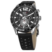 Westar - Reloj Activ Cronógrafo Correa De Cuero Esfera Negra Cuarzo 90249Sbn103 100M Para Hombre