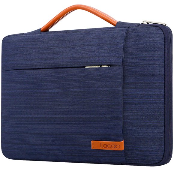 Funda para portátil Lacdo 360° con protección de 15-15,6 pulgadas, azul
