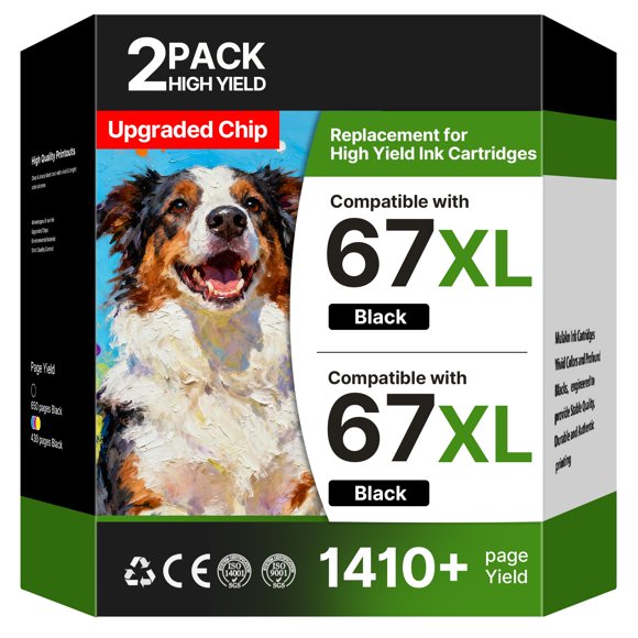Cartuchos de tinta Acaves 67XL negro - paquete de 2