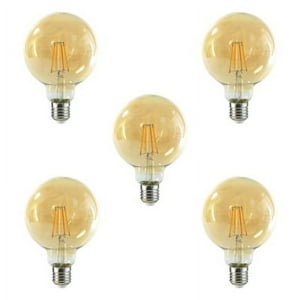 Hb Led - Pack 5 Ampolleta Globo Led E-27 Filamento 6W G95 Sec