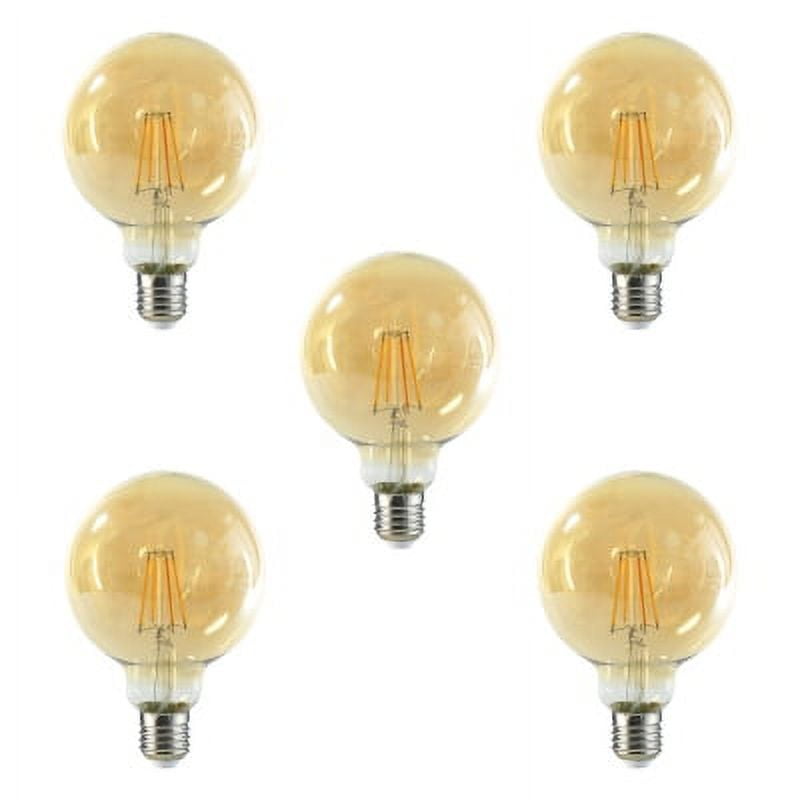 Hb Led - Pack 5 Ampolleta Globo Led E-27 Filamento 6w G95 Sec