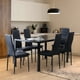 thumbnail image 2 of Comedor Mesa Vidrio 75x80x150 6 Sillas Pu Negro, 2 of 6